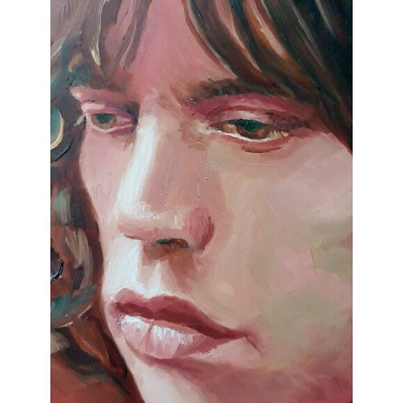 "Classic Mick" Original Oil Painting by Robin White - Oil on Wood Panel 8x10" - Picture 2 of 7